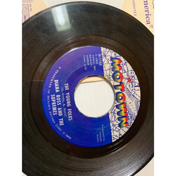 Diana Ross & The Supremes 45 RPM Vinyl Record "No Matter What Sign You Are" & "T - Picture 4 of 5